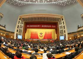 全国政协十二届一次会议在京开幕(1)